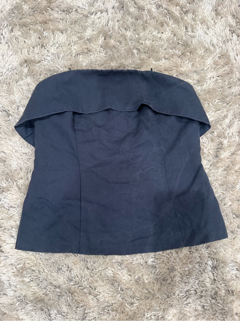 LOFT navy blue strapless top